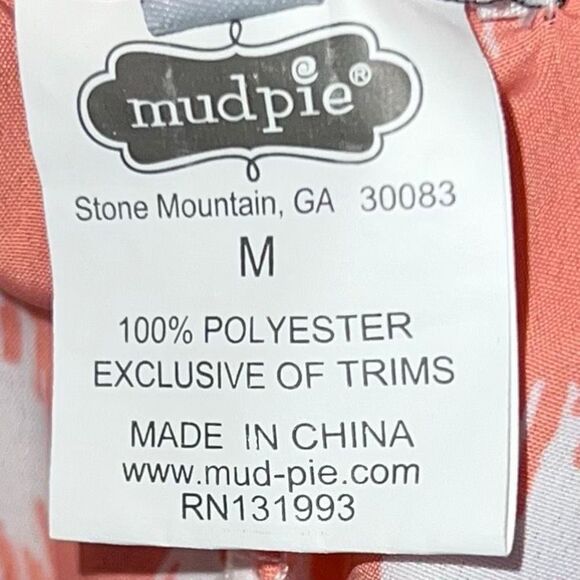 Mud Pie Silky Shorts in Peach / White - Picture 7 of 10